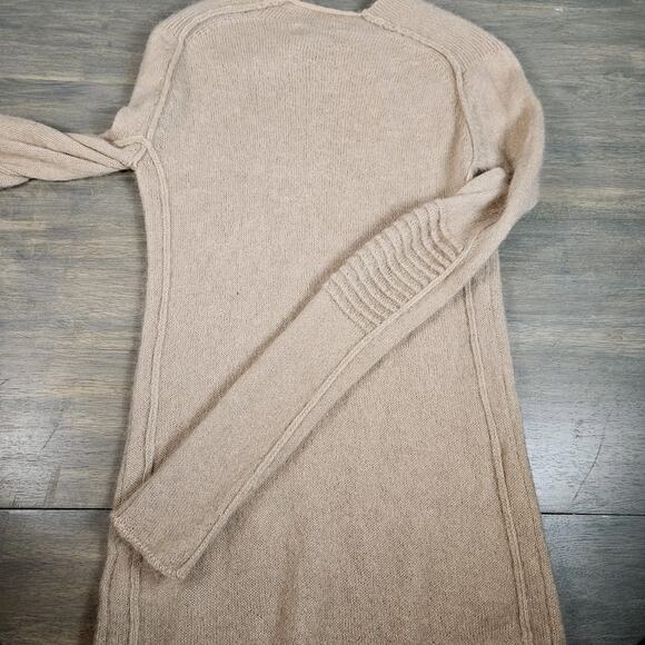 H&M Tunic Sweater Wool/Mohair Blend Tan Womens Size 12 Ribbed Accents Soft Cozy - Picture 6 of 6